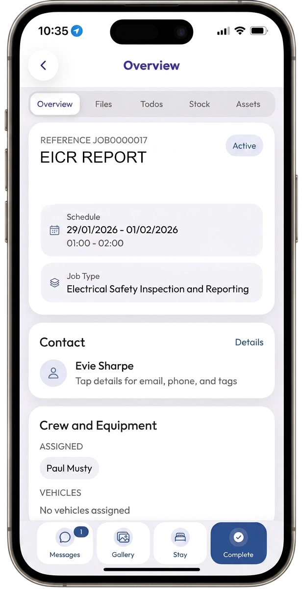 Intrflex mobile EICR form
